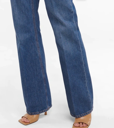 Shop Etro Low-rise Flared Jeans In Blu