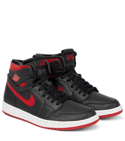 Shop Nike Air Jordan 1 Zoom Air Comfort Leather Sneakers In Black/university Red White