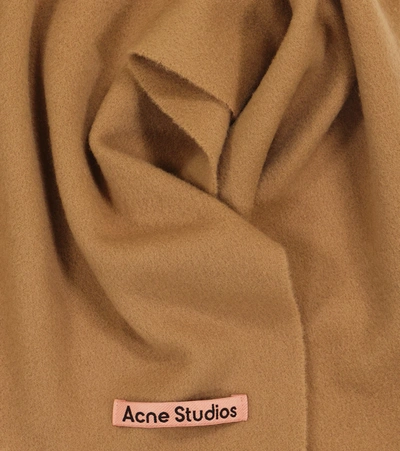 Shop Acne Studios Wool Scarf In Dark Camel