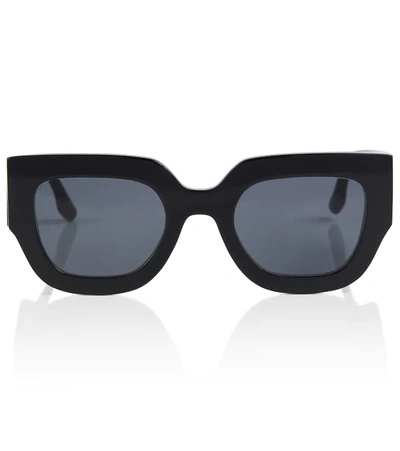 Shop Victoria Beckham Square Sunglasses In Black