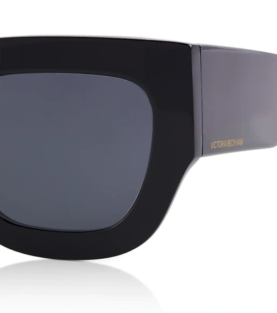 Shop Victoria Beckham Square Sunglasses In Black