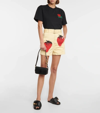 Jw Anderson Twist Chain Flat Slide Sandals In Black