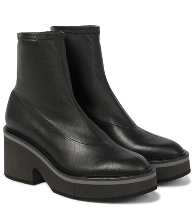 Shop Clergerie Albane Leather Sock Ankle Boots In Black