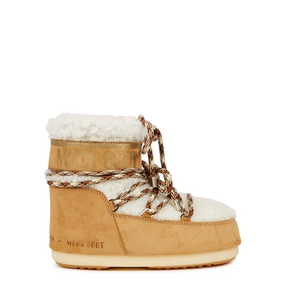 Shop Moon Boot Lab69 Mars Shearling-trimmed Suede Snow Boots