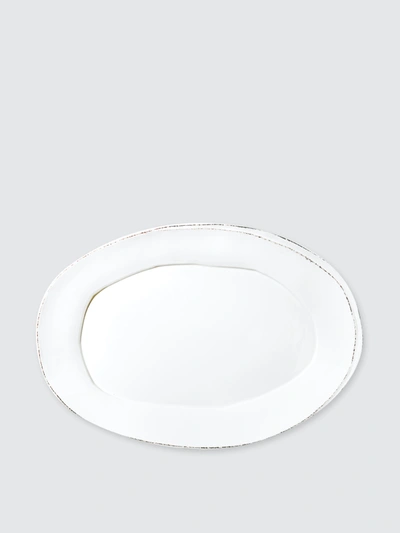 Shop Vietri Lastra Oval Platter In White