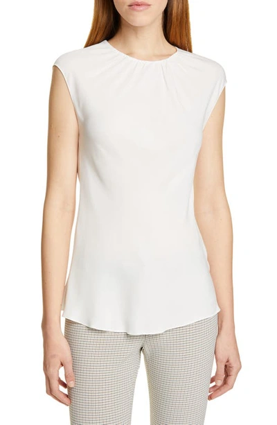 Shop Theory Gathered Silk Top In White