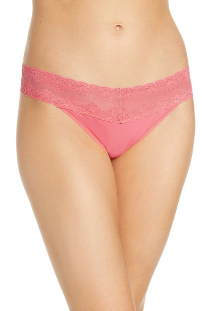 Shop Natori Bliss Perfection Thong In Rose Coral