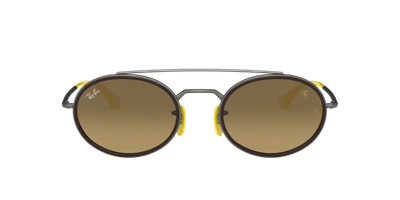 Ray Ban Ray In Brown,silver Mirror