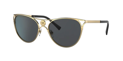 Shop Versace Woman Sunglasses Ve2237 In Dark Grey