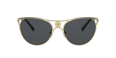 Shop Versace Woman Sunglasses Ve2237 In Dark Grey