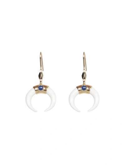 Shop Isabel Marant Horn Earrings In Multi