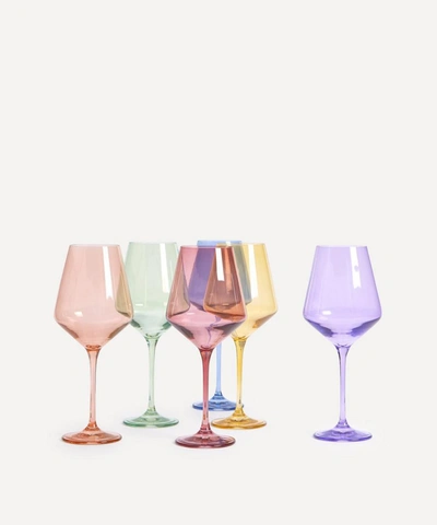 Estelle Colored Wine Stemware, Set Of Six