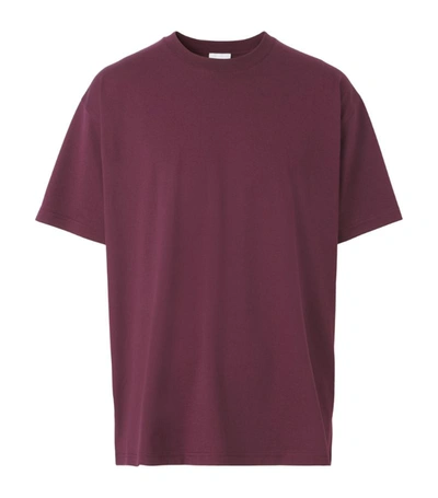 Shop Burberry Cotton Location T-shirt In Red