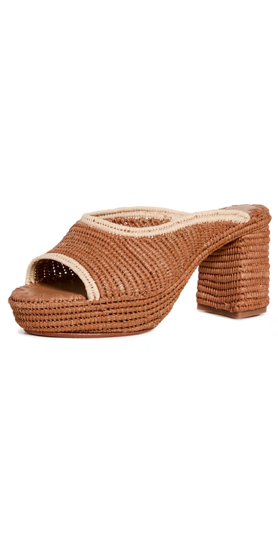 Carrie Forbes Aliyah Sandals In Cognac/natural Trim | ModeSens