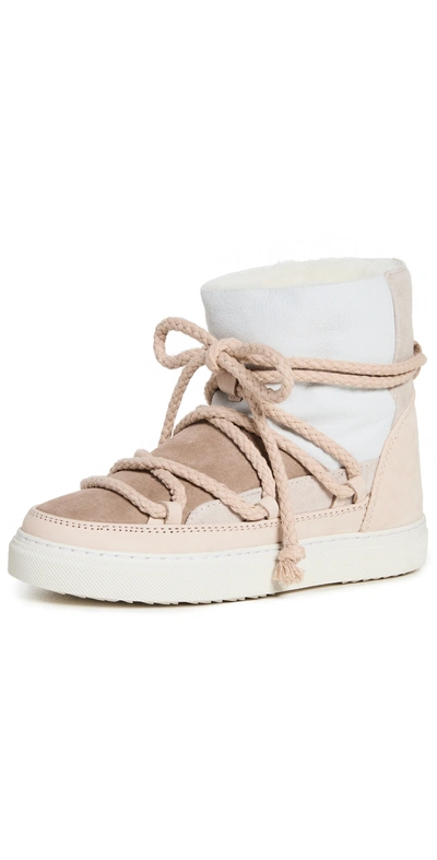 Shop Inuikii Patchwork Shearling Sneakers In Off White