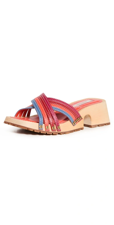 Shop Zimmermann Strappy Clogs In Sunset