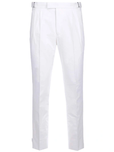 Shop Ermenegildo Zegna Men's White Cotton Pants
