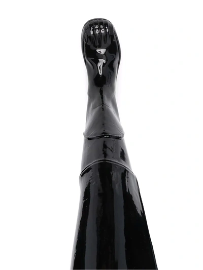 Maison Margiela Glossy Knee-length Boots In Black