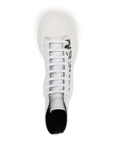Shop Alexander Mcqueen Tread Slick Boots In White