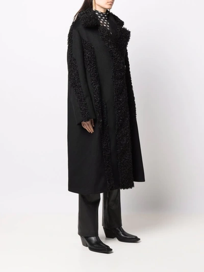 Shop Kiko Kostadinov Single-breasted Oversized Coat In Black