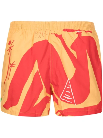 Timo Trunks Sicily Swim Shorts In Orange