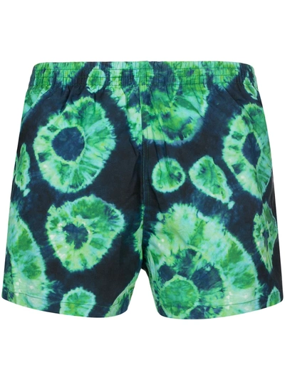 Shop Timo Trunks Shibori Pattern Swim Shorts In Blue