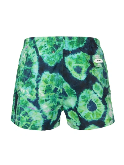 Timo Trunks Shibori Pattern Swim Shorts In Blue
