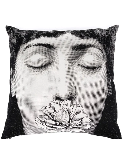 Shop Fornasetti Lina Cavalieri-print Cushion In White