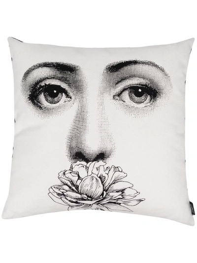 Shop Fornasetti Lina Cavalieri-print Cushion In White