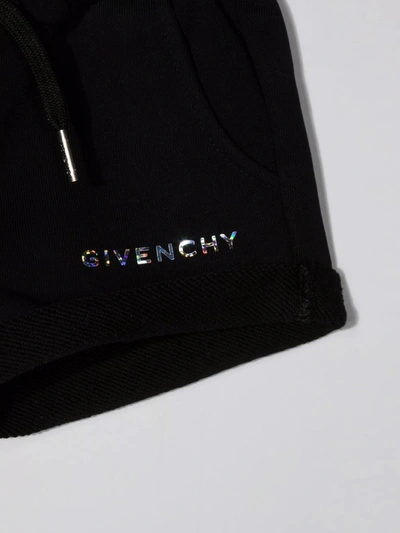 Shop Givenchy Logo-print Drawstring-waist Shorts In Black