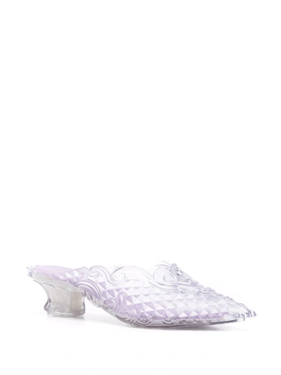 Y/project Textured Low-heel Mules In Grey