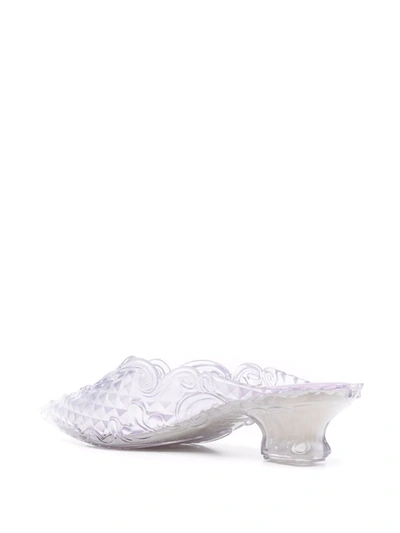 Y/project Textured Low-heel Mules In Grey