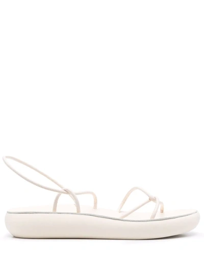 Shop Ancient Greek Sandals Taxidi Comfort Strappy Sandals In White