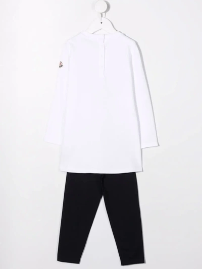 Shop Moncler Logo Two-piece Trackuit Set In White