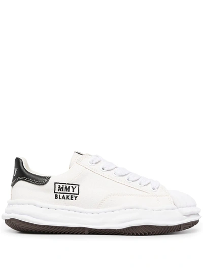 Shop Miharayasuhiro Blakey Low-top Sneakers In White