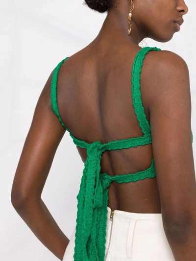 Shop Alanui Caribbean Vibes Bralette-style Top In Green