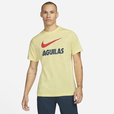 Shop Nike Men's Club América T-shirt In Yellow