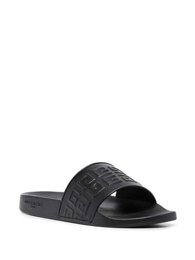 Shop Givenchy 4g Slide Sandals In Black