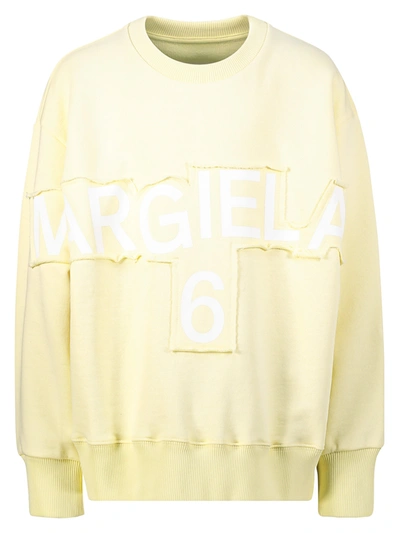 Shop Mm6 Maison Margiela Kids Sweatshirt In Yellow