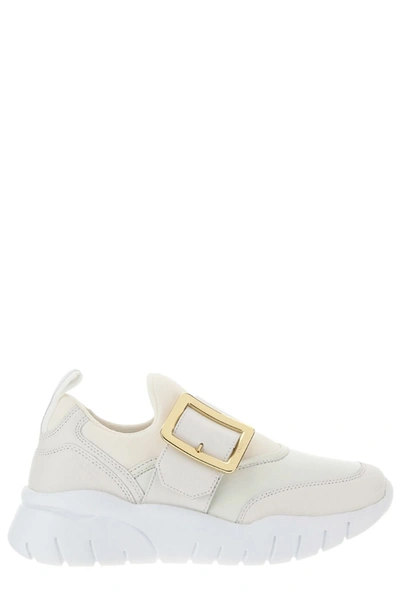 Shop Bally Brinelle Buckled Low Top Sneakers In White