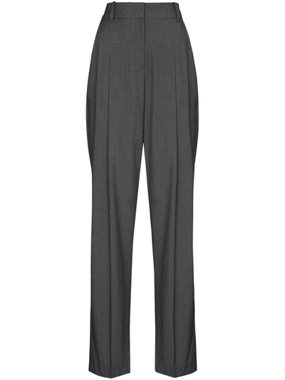 Shop The Frankie Shop Gelso High-waisted Darted Trouser In Grau