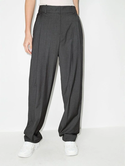 The Frankie Shop Gelso High-waisted Darted Trouser In Grau