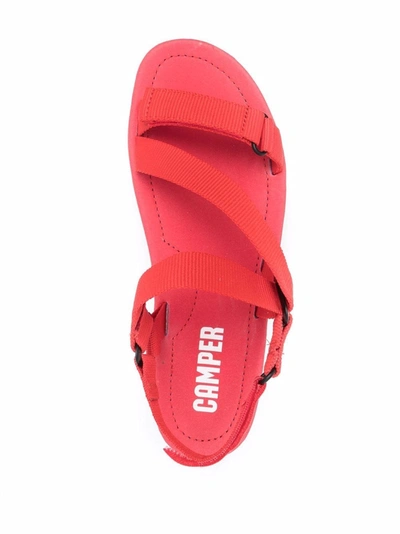 Shop Camper Oruga Up Platform Sandals In Rot