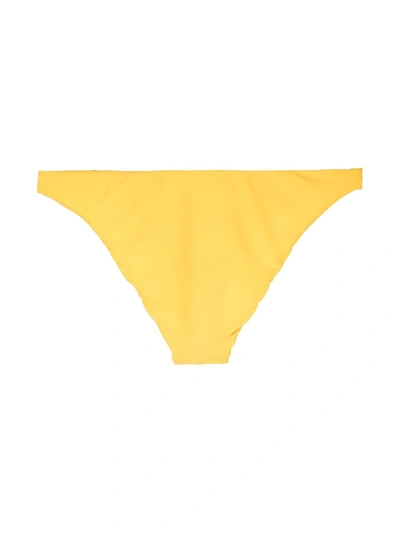 Shop Moschino Graphic-print Bikini Briefs In Gelb