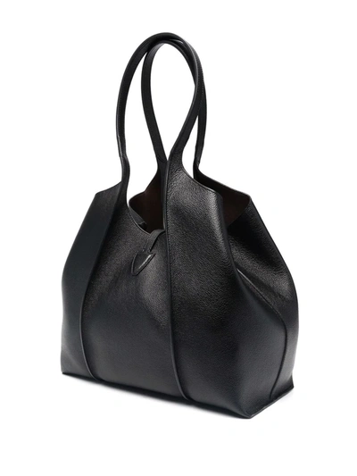 Tod's Timeless Leather Shopping Bag In Schwarz