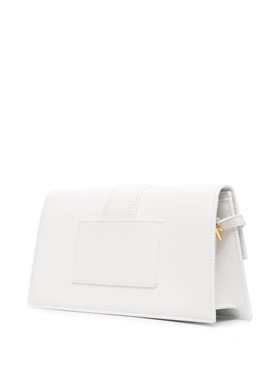 Shop Jacquemus Le Bambino Long Shoulder Bag In Weiss