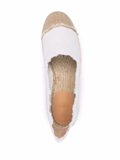 Shop Castaã±er Kampala Flat Espadrilles In White