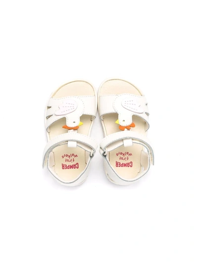 Shop Camper Chick Cut-out Detailed Sandals In White
