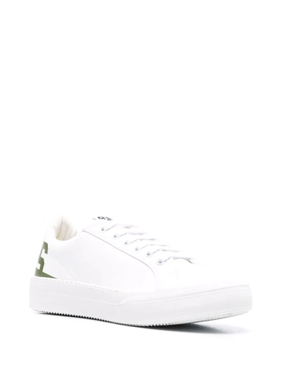 Shop Gcds Low-top Rear Logo Sneakers In White