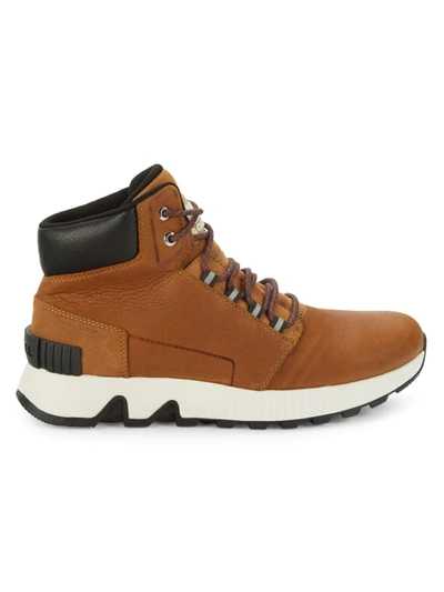 Shop Sorel Men's Mac Hill Waterproof Leather Sneaker Boots In Elk